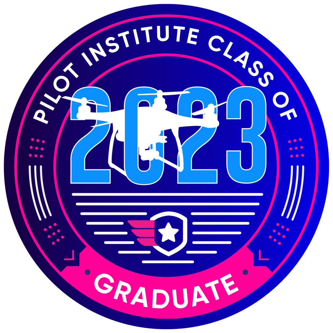 A badge for the pilot institute class of 2 0 2 3.